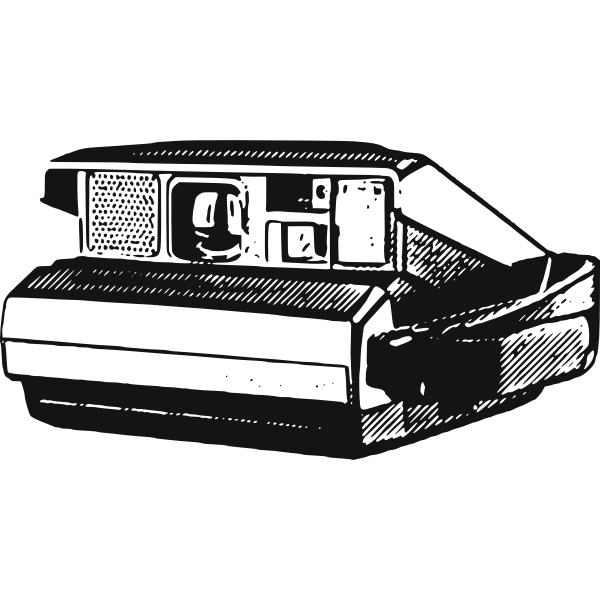 Vector drawing of a instant camera