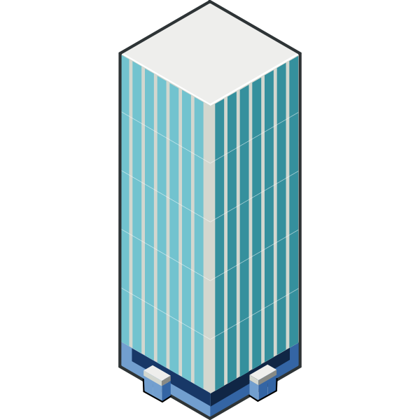 Vector image of high rise building