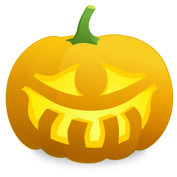 One eyed pumpkin vector illustration