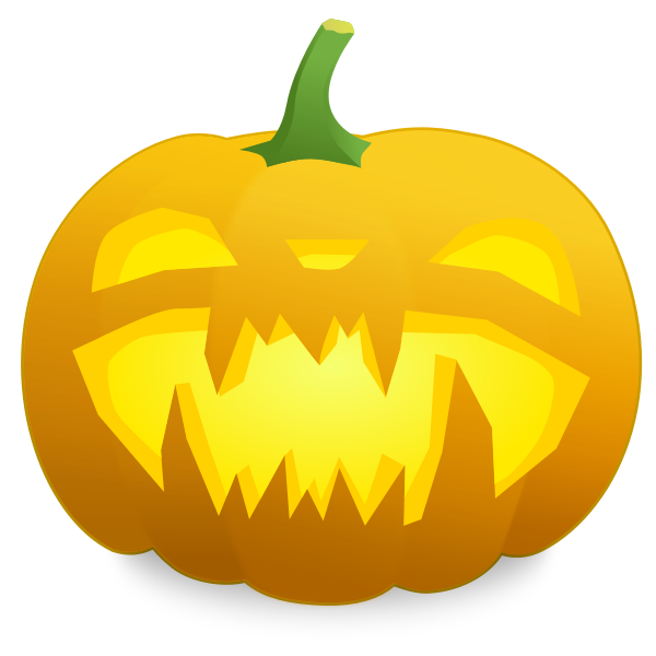 Spiky teeth pumpkin vector graphics