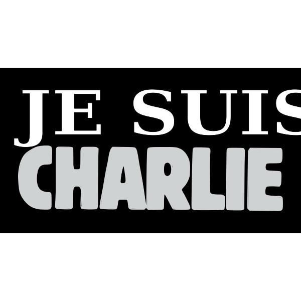 Je suis Charlie label vector clip art in color