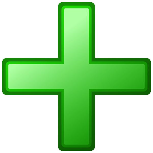 Green cross vector image