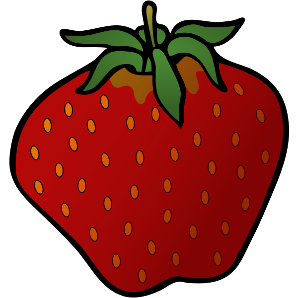 Vector image of ripe strawberry