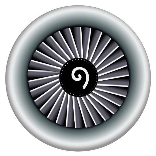 An airplane engine vector