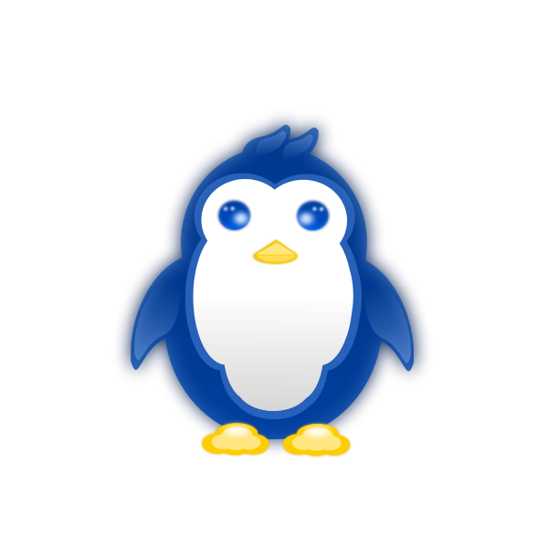 Vector graphics of baby penguin