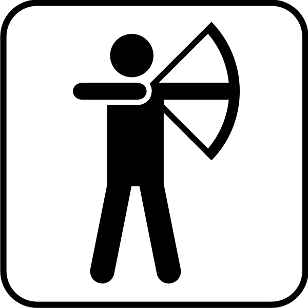 Vector image  of archery facilities available sign