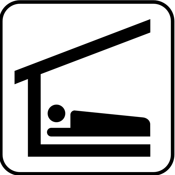 US National Park Maps pictogram for a sleeping shelter vector image