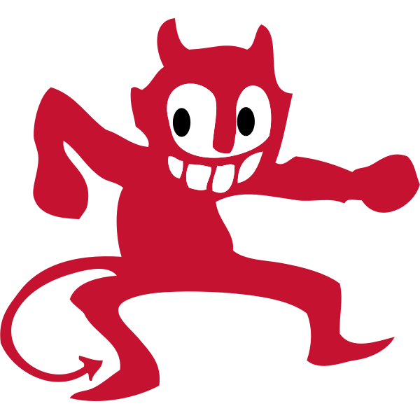 Vector clip art of crazy dancing pink cat