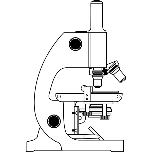 Vector clip art of of a simple microscope