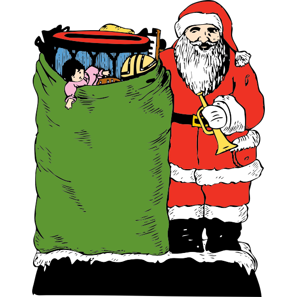 santa and his bag