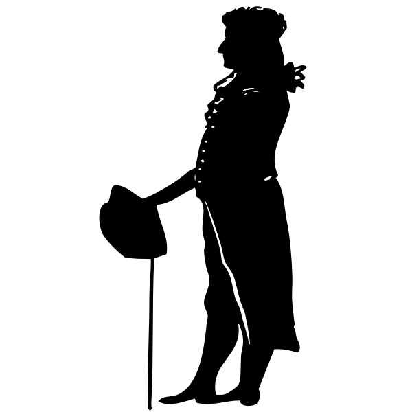 Silhouette vector illustration of Schiller