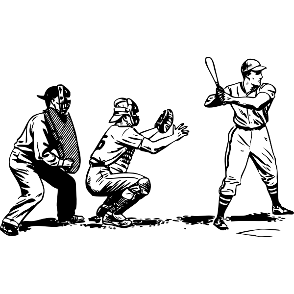 Vector illustration of baseball scene