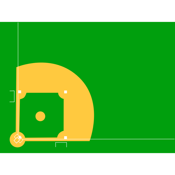 Vector illustration of a baseball diamond