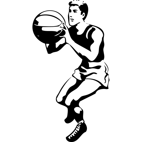 Basketball player vector clip art