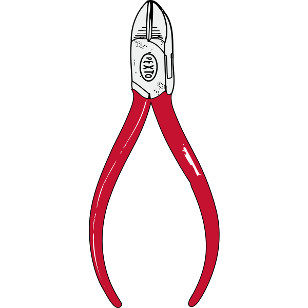 Diagonal cutting pliers vector illustration