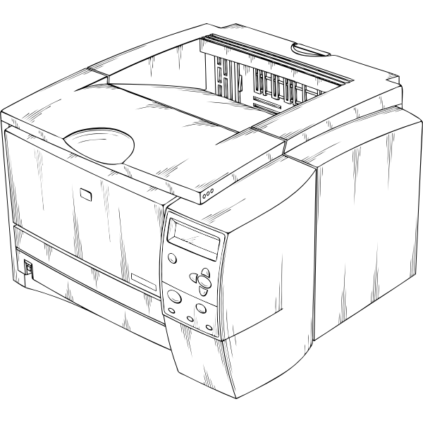 Vector graphics of laser printer