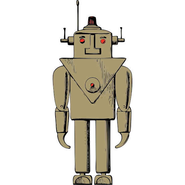 Electric robot vector drawing