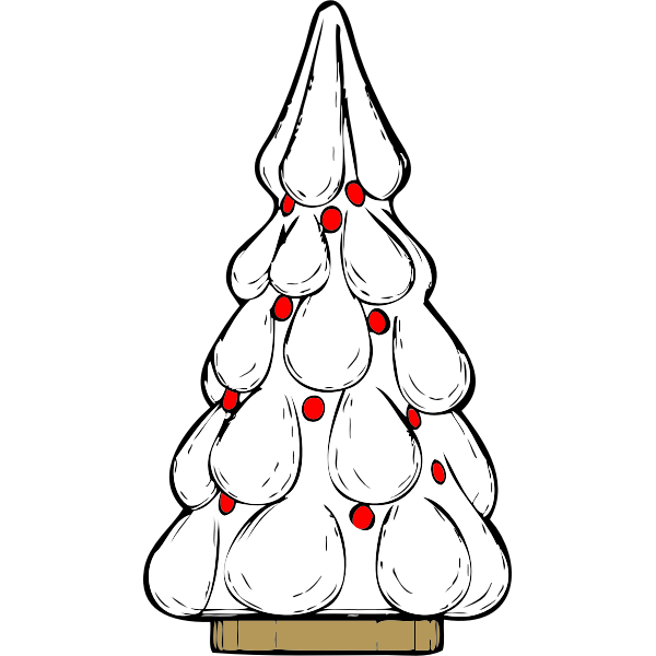 Snowy Xmas tree vector