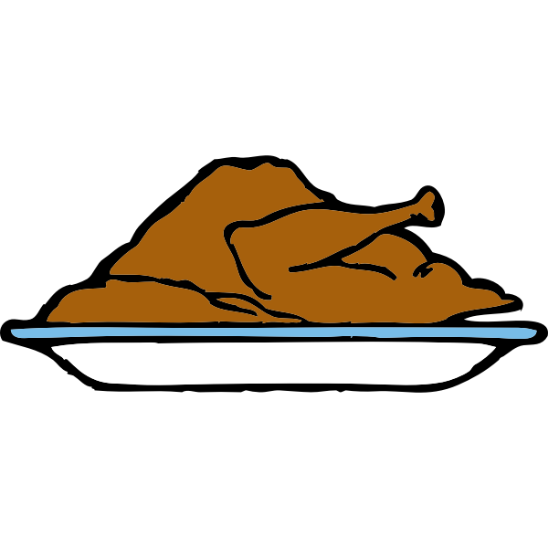 Turkey platter vector illustration