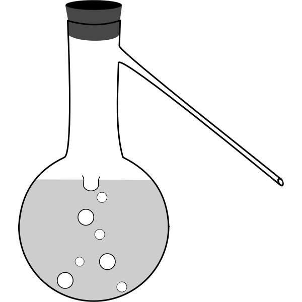 distilling flask with sidearm and stopper