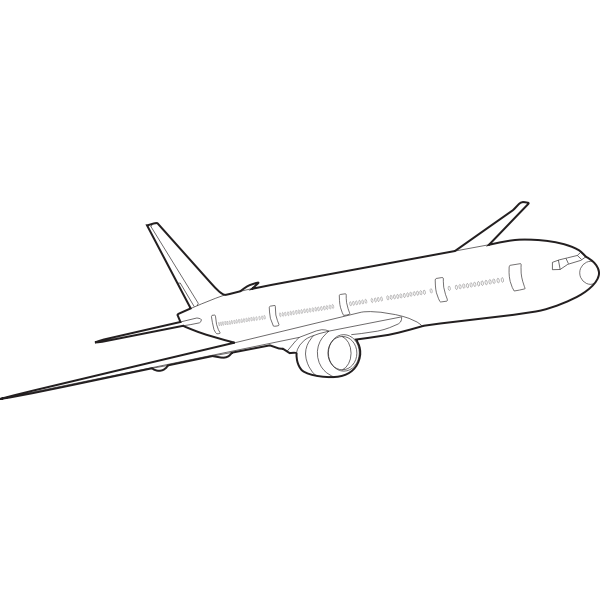 Passenger airplane vector image