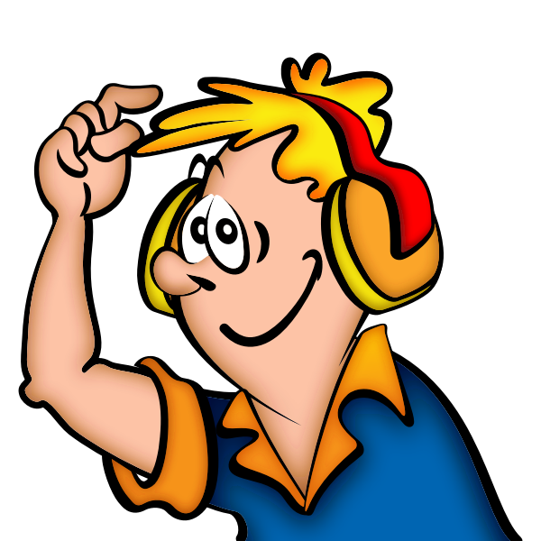 Boy with headphones vector graphics