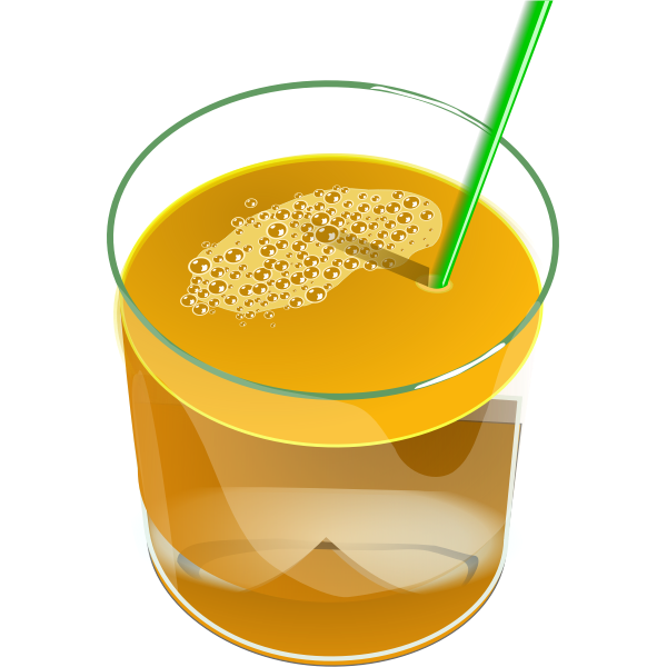 Vector image of glass of juice