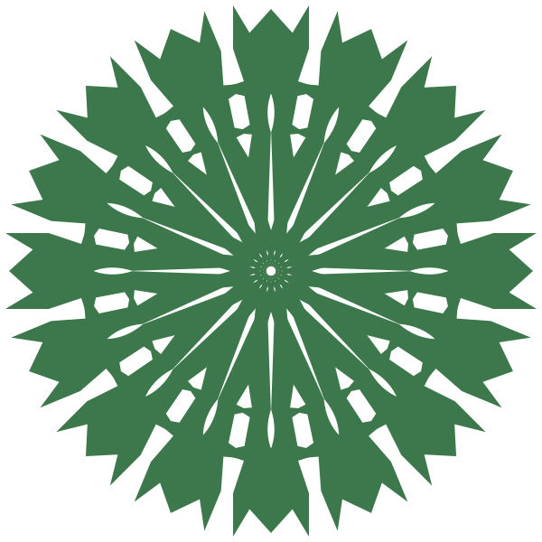 Geometric design element green color