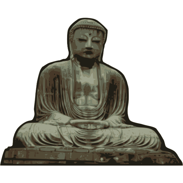 Vector illustration of statue of Buddha