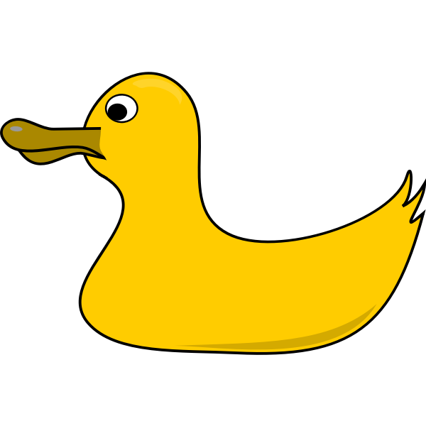 Vector clip art of rubber duck with weird nose