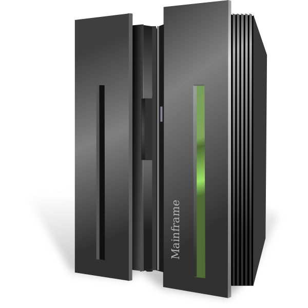 IBM System Z10 mainframe vector image