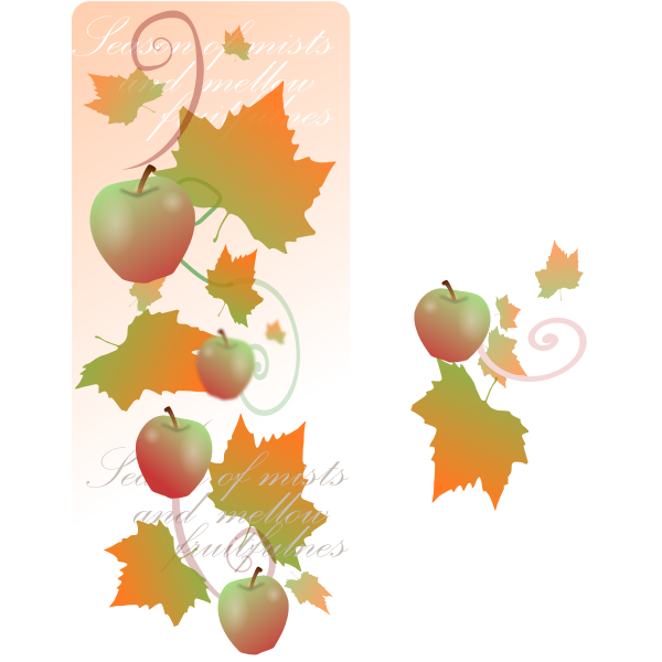 Autumn decoration banner vector clip art