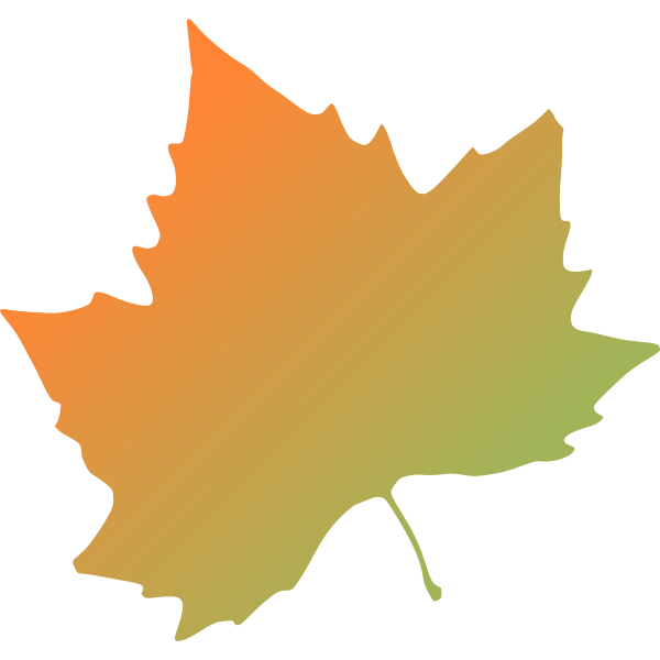 Plane tree autumn leaf vector clip art