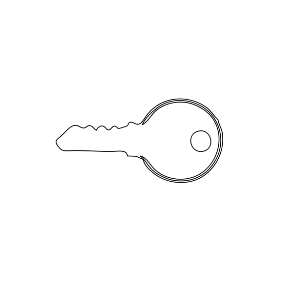 Key line art vector drawing