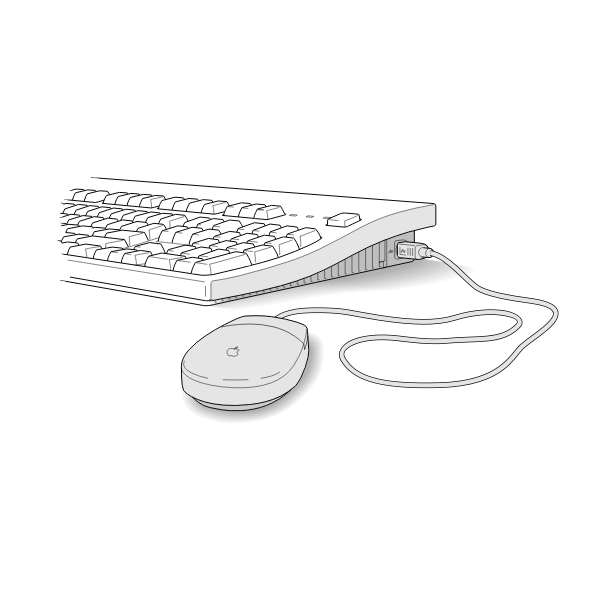 Vector illustration of keyboard Apple mouse