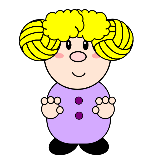 Blond cartoon girl