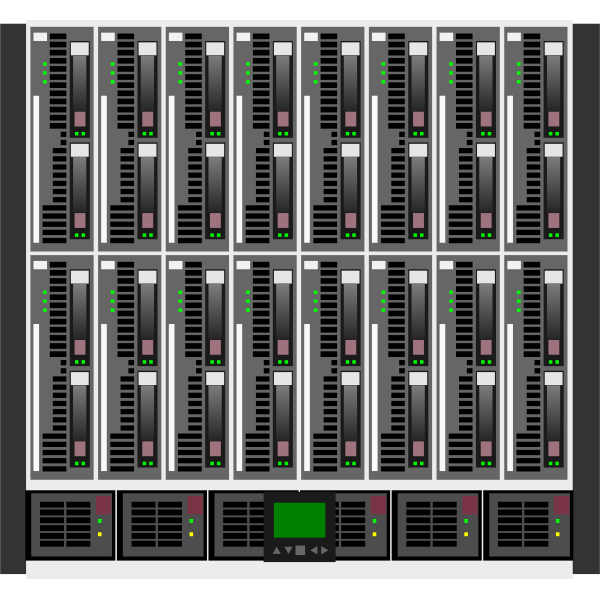 HP C7000 data center vector image