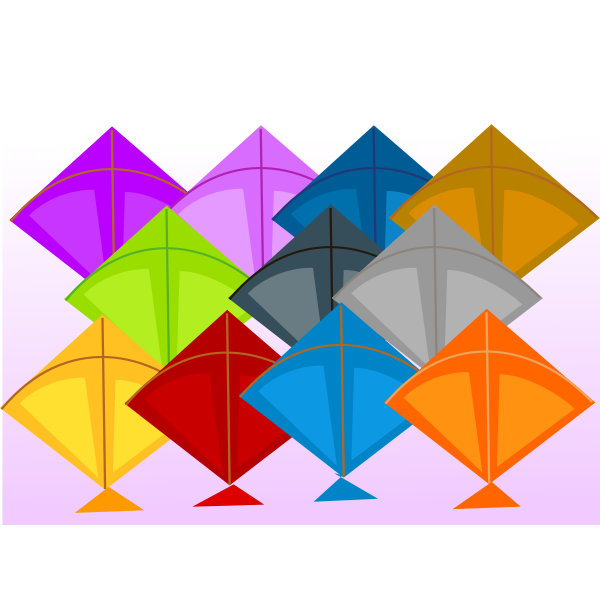 Vector drawing of kites