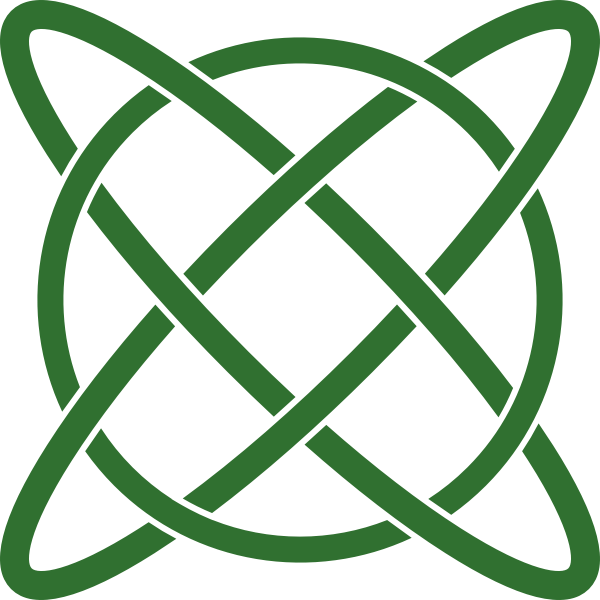 Vector image of atom path sign in a circle