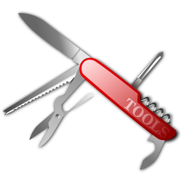 Swiss army knife photorealistic vector clip art