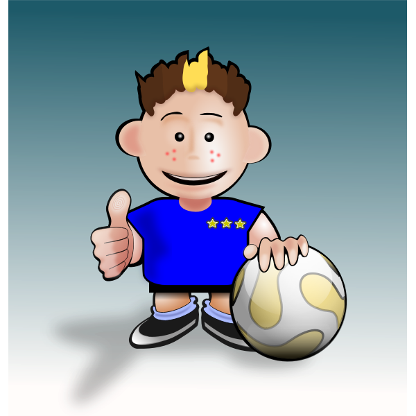 Vector illustration of soccer cartoon