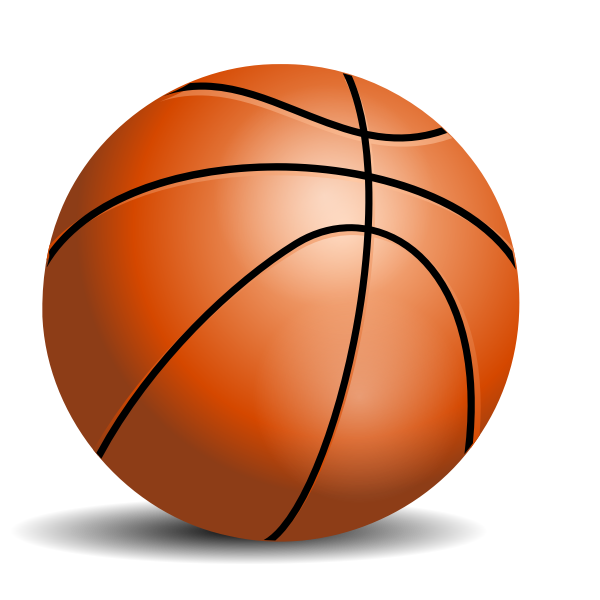 Vector drawing of basketball ball