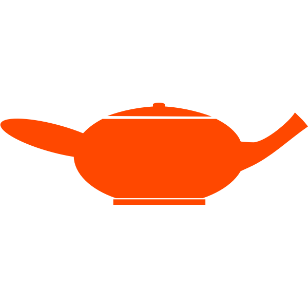 Red tea pot