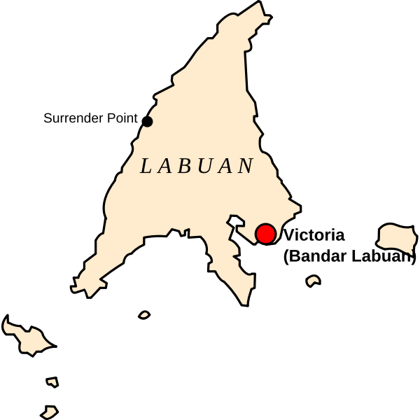 Map of Labuan, Malaysia