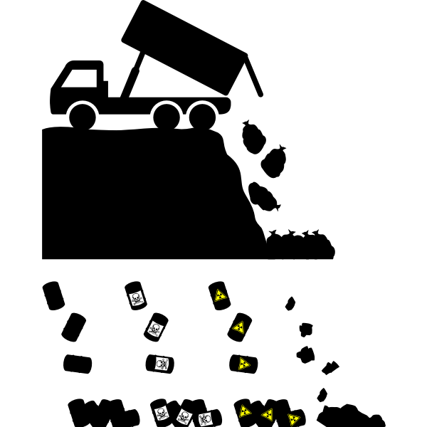Biohazard waste disposal vector graphics