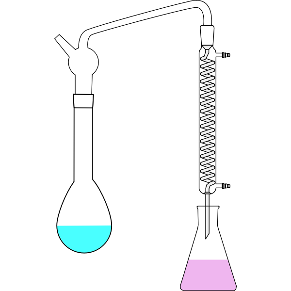 Chemistry experiment vector graphics