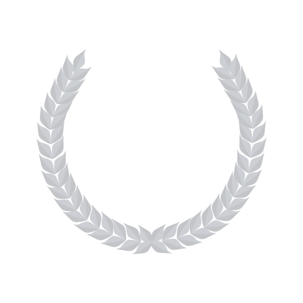 Vector clip art of laurel border made out of silver wheat