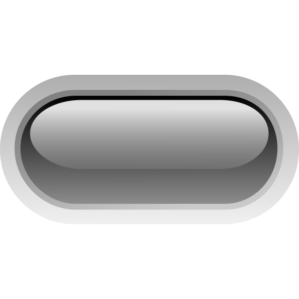 Pill shaped black button vector clip art