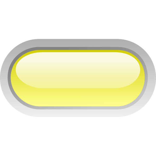 Pill shaped yellow button vector illustration