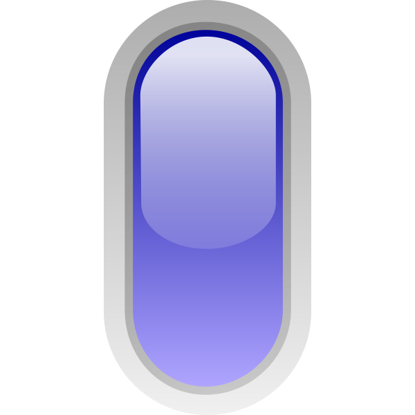 Upright pill shaped blue button vector graphics